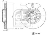 2X Disco Freno Febi Bilstein Anteriore 186164