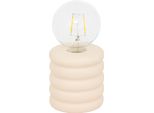 Atmosphera Createur D'interieur - Lampada Da Tavolo A Led Perry Ceramica Beige H19Cm