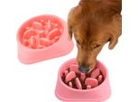Ciotola Per Cani Con Punte Per Rallentare L'alimentazione - Rosa
