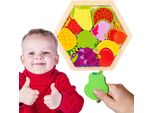 Puzzle In Legno Colorato Con Cornice - Motivo Frutta