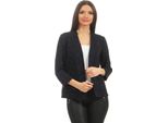 Giacca Blazer Corta Da Donna; Blu Scuro/Nero S