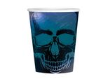 Bicchiere Scheletro Boneshine Fever Decorazione Per Feste Di Halloween 16 Pezzi Nero-Blu 250 Ml