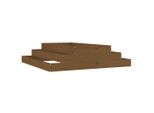 Vidaxl Fioriera Marrone Miele 110X110X27 Cm In Legno Di Pino Massiccio