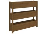 Vidaxl Fioriera Marrone Miele 112X25X104,5 Cm In Legno Di Pino Massiccio