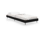 Vidaxl Struttura Del Letto Nera 75X190 Cm In Materiale Ligneo