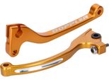 Set Leva Freno E Leva Frizione Doppler Cnc Oro Per Rieju, Derbi, Sherco (Con Freno Ajp)