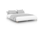 Vidaxl Struttura Letto Bianca Lucida 200X200 Cm In Materiale Ligneo
