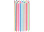 50 Cannucce Colorate, Riutilizzabili, Dritte, In Plastica
