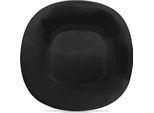 Piatto Piano In Vetro Basso Nero Luna 26,5 Cm