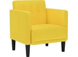 Vidaxl Poltrona Con Braccioli Giallo Chiaro 53 Cm In Tessuto