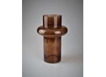 Dekovase AM DESIGN aus Glas, braun, B:16cm H:20cm, Glas, Vasen, 2er Set, BxH: 16x20 cm