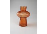 Dekovase AM DESIGN aus Glas, orange, B:15cm H:21cm, Glas, Vasen, 2er Set, BxH: 15x21 cm
