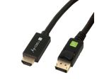Techly Displayport 1.2 Auf Hdmi Kabel Schwarz 2M