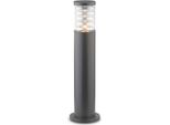 Piantana-Palo Da Esterno Moderna Tronco Alluminio Antracite 1 Luce E27 H60Cm