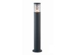 Piantana-Palo Da Esterno Moderna Tronco Alluminio Nero 1 Luce E27 H80Cm