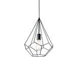 Sospensione Industrial-Minimal Ampolla-3 Metallo Nero 1 Luce E27