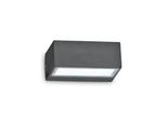 Applique Moderna Twin Alluminio Antracite 1 Luce G9 3W 3000K Luce Calda