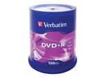 Verbatim 43551 1X100 Verbatim Dvd+R 4,7GB 16X Speed, Argento Opaco