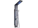 Pannello Doccia A Led, Display Digitale Della Temperatura, Doccia A Pioggia E Getti Massaggianti, Montaggio A Parete, Moderna Esperienza Spa, Nero 8003