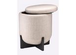 Hocker Heine Home, Grau (Taupe), B:39Cm H:48Cm T:39Cm, Hocker, Hocker