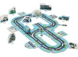 Autodrama Puzzle Auto Della Polizia Veicolo Segnali Stradali Città 47 Pezzi