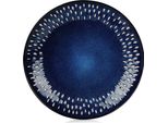 Piatto Piano In Ceramica, Basso, Blu Navy, 28 Cm