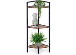 Mensola Angolare In Metallo Nero 23,5X23,5X76 Cm