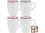 Tazze In Ceramica Bianche 400 Ml 4 Pz.
