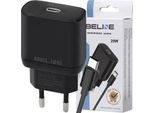 Beline Charger 25W USB-C + USB-C Cable, Black