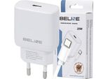 Beline Charger 25W USB-C + USB-C Cable, White