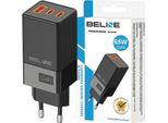 Beline Charger 65W Gan 2Xusb-C +USB-A Only Head Black