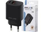 Beline Charger 20W USB-C + USB-A Black