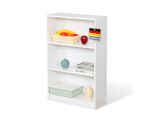 Libreria, Scaffale Verticale In Legno Bianco Con 3 Ripiani, 60 X 24 X 93 Cm, Scaffale Bianco, Aperto E Salvaspazio, Maine
