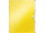 Leitz 4634-00-16 Organizzatore Leitz Wow, Din A4, Pp, 12 Scomparti, Giallo Metallizzato