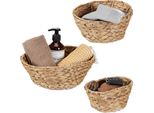 Relaxdays 3X Cestini Portaoggetti Giacinto D'acqua
