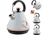 Bollitore Elettrico Con Termometro, 1,7 L, Grigio, BD-701