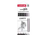 Uni-Ball PIN/5 Pf ASP019 Uni-Ball Fineliner Pin "Comics"" Pf, Set Da 5 Pz"