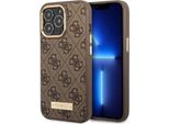 Guess Guhmp13Lu4Gprw Iphone 13 Pro /13 6,1 BrąZowy/Brown Custodia Rigida 4G Logo Plate Magsafe