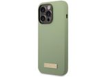 Guess Guhmp14Xsbpla Iphone 14 Pro Max 6,7 Zielony/Khaki Custodia Rigida In Silicone Logo Plate Magsafe