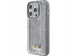Guess Guhcp15Lpsfdgss Custodia Rigida Per Iphone 15 Pro 6.1 Srebrny/Argento Sequin Script Metallo