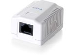 Equip Aufputzdose Cat6 1-Port RJ45 Utp Prem. Ral 9010 Ws Polybeutel