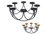 Portacandele Porta Tealight Corona Di Candele In Metallo Nero Ø 30,5 Cm