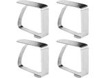 Set Di 4 Fermagli Da Tavolo Excellent Houseware, Acciaio Inossidabile, 5X6 Cm, Argento