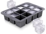 Stampo Per Cubetti Di Ghiaccio In Silicone Grande Per 12 Cubetti Di Ghiaccio Quadrati