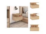 Vidaxl Comodino Sospeso Rovere Sonoma 40X31X27 Cm Materiale A Base Di Legno - Comodini