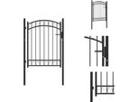 Vidaxl Cancello Di Recinzione Ad Arco In Acciaio 100X125 Cm Nero - Cancelli Per Giardino