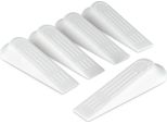 Alpina, Set Di Fermaporta 5 Pezzi In Plastica Antiscivolo Cuneo Per Porta Facile Da Inserire, Bianco