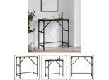 The Living Store Tavolo Consolle In Rovere Fumé 75X32X75 Cm Materiale In Legno