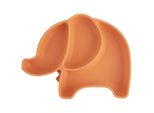 Piatto Per Bambini In Silicone Diviso Elefante Arancione 23,5X19X3,5 Cm