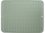 Tappetino Asciugapiatti Verde Menta Per Stoviglie Con Scanalature Profilate